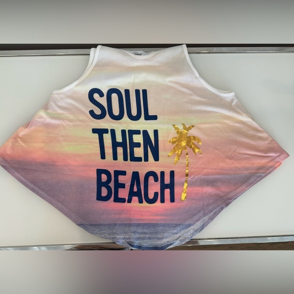 NWOT Soul cycle Soul then beach Hana loose fitting tank  top. - XS - Picture 3 of 7